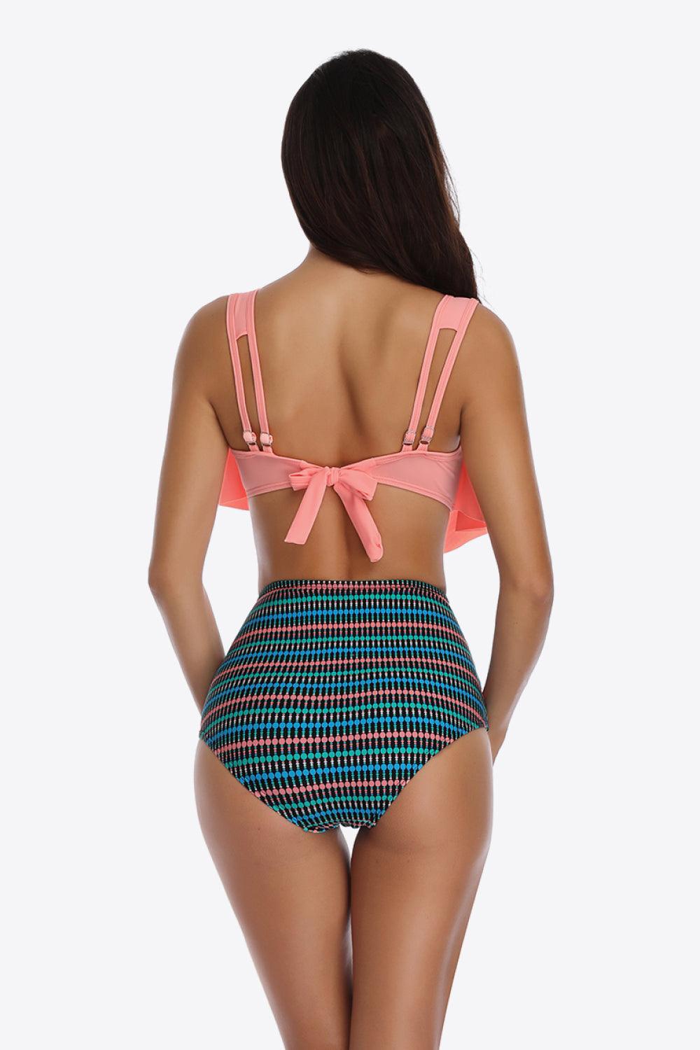 Ruffled Two-Piece Swimsuit - Olive Ave