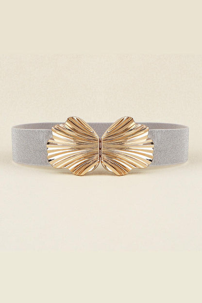 Shell Buckle Elastic Belt - Olive Ave