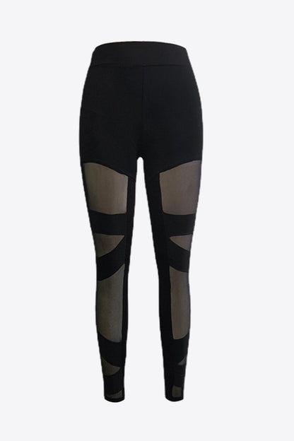 Spliced Mesh Leggings - Olive Ave