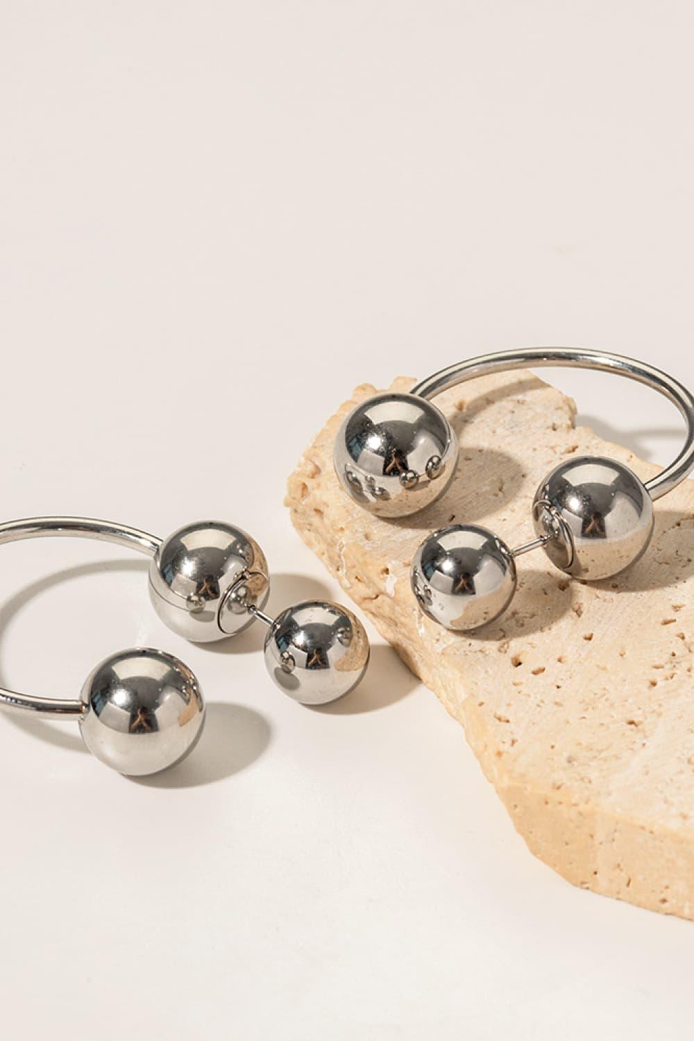 Stainless Steel Ball Earrings - Olive Ave