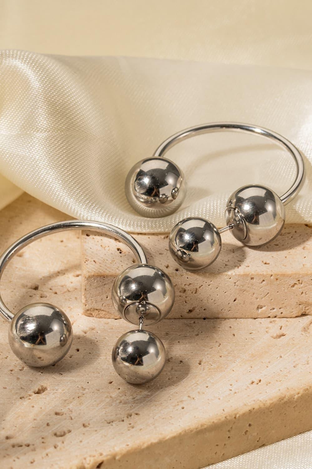 Stainless Steel Ball Earrings - Olive Ave