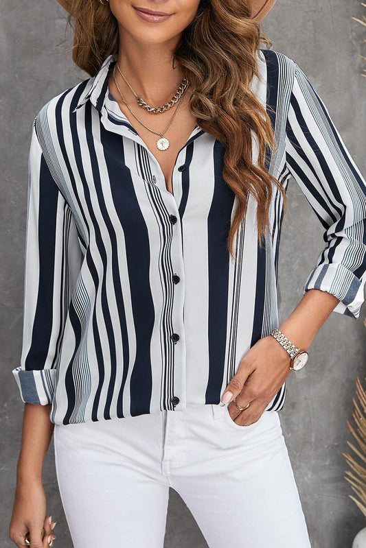 Striped Button-Down Shirt - Olive Ave