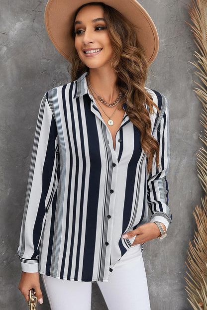 Striped Button-Down Shirt - Olive Ave