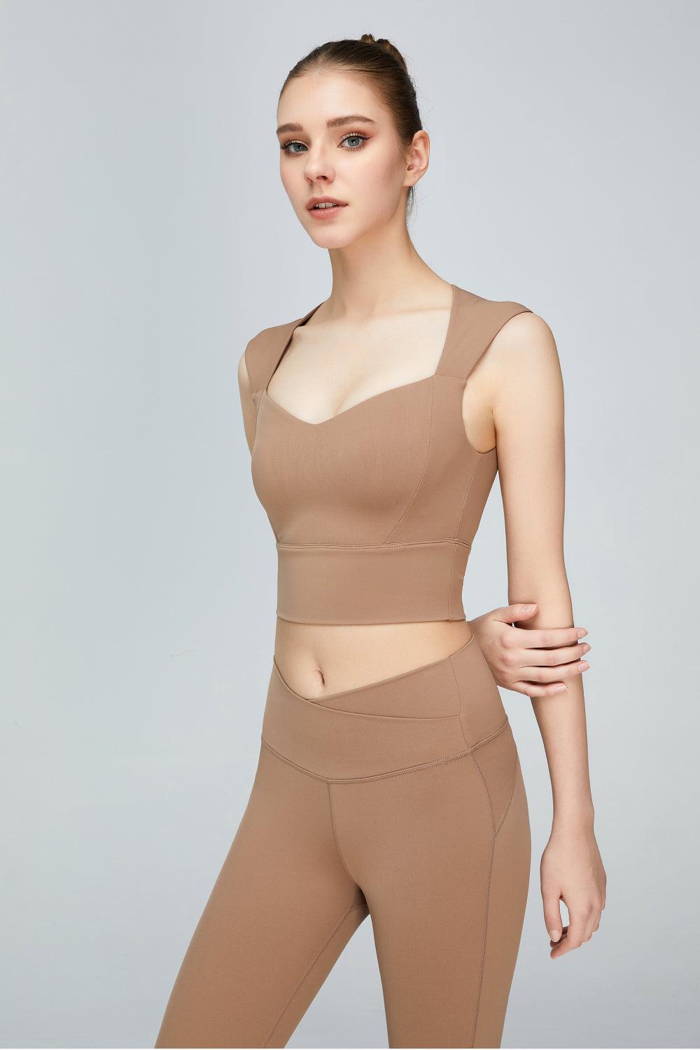 Sweat Absorbing Sleeveless Sports Bra - Olive Ave