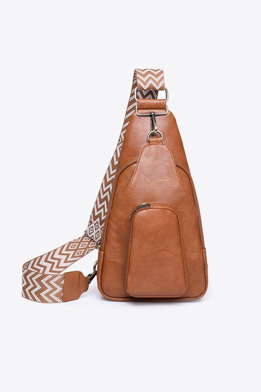 Take A Trip Leather Sling Bag - Olive Ave