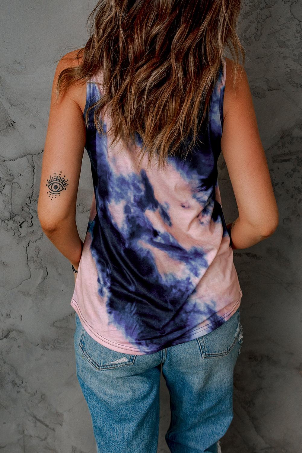 Tie-Dye Crisscross Tank - Olive Ave