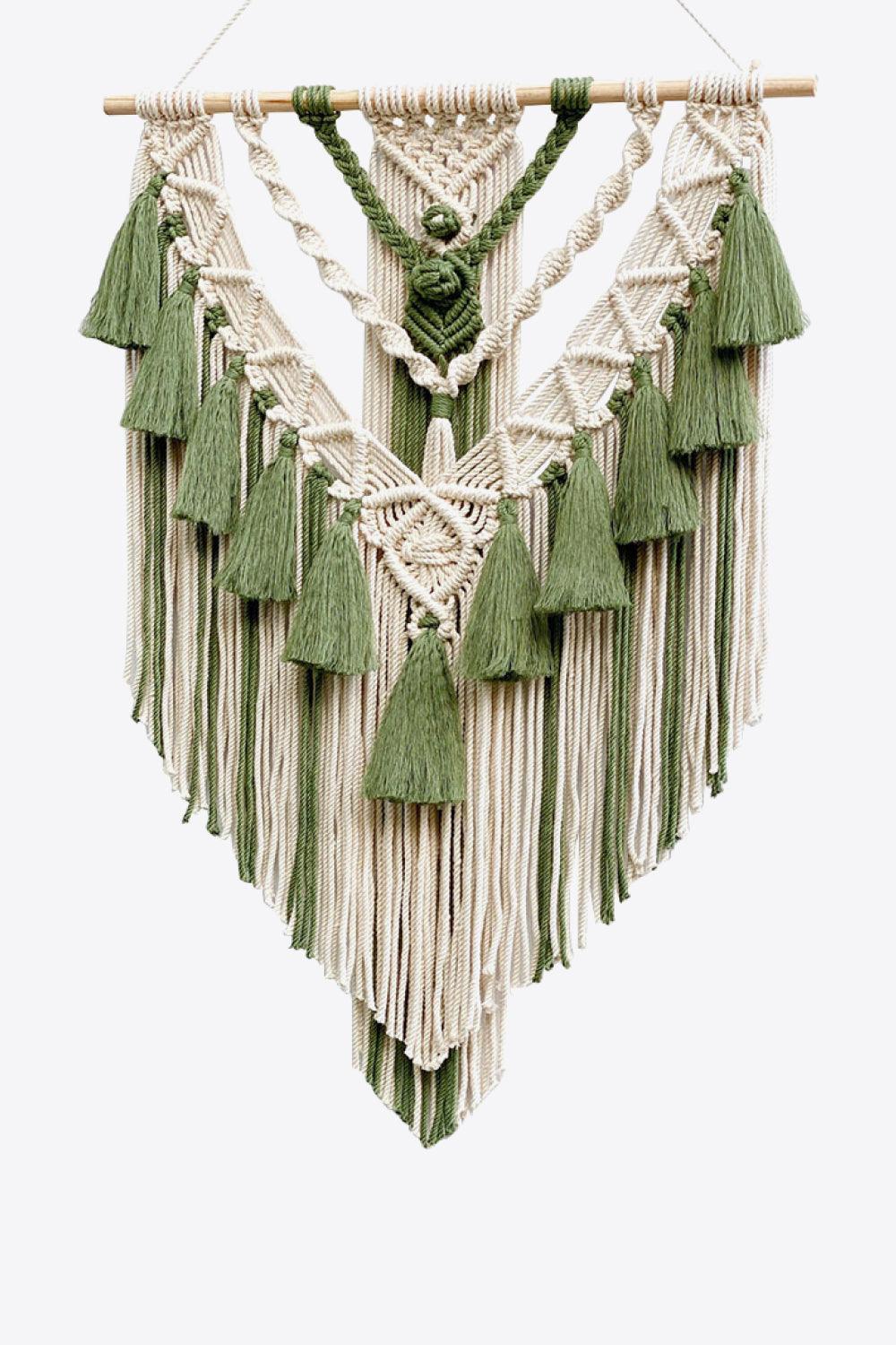 Two-Tone Macrame Wall Hanging - Olive Ave