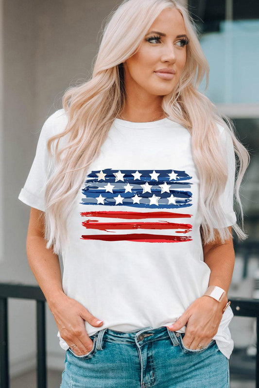 US Flag Graphic Tee - Olive Ave