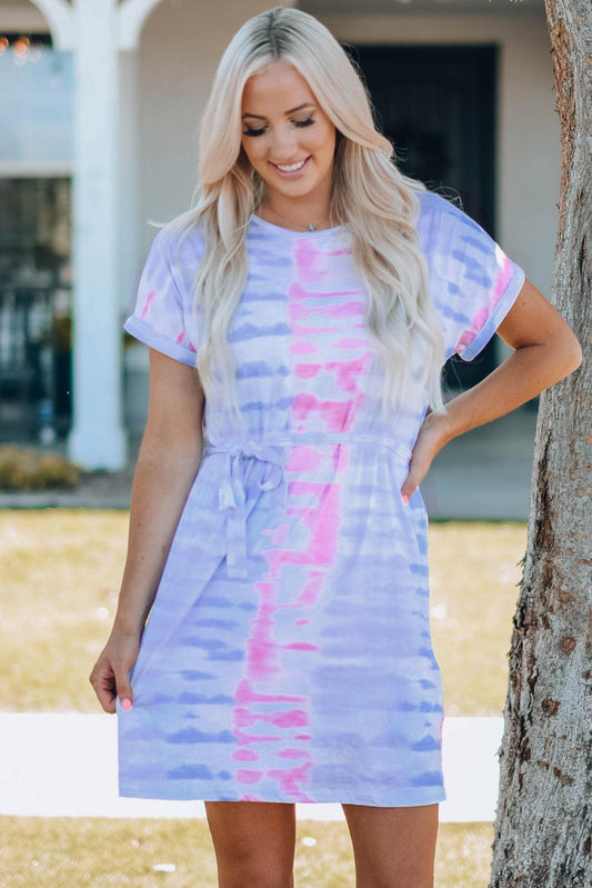 Women Tie-Dye T-Shirt Dress - Olive Ave