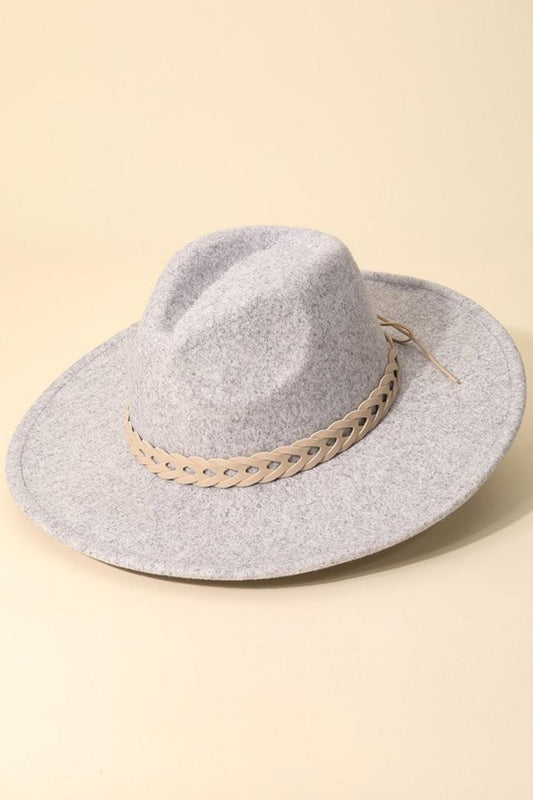 Woven Together Braided Strap Fedora - Olive Ave