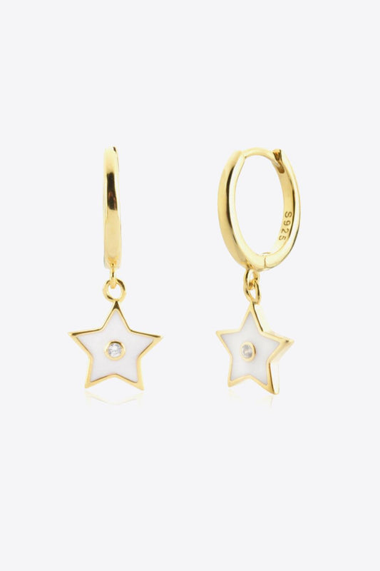 Zircon Star Drop Earrings - Olive Ave