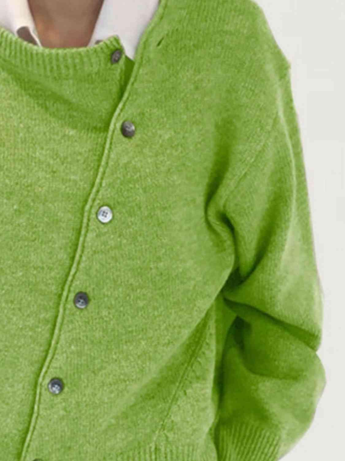 Asymmetrical Buttoned Cardigan in 6 Colors - Olive Ave