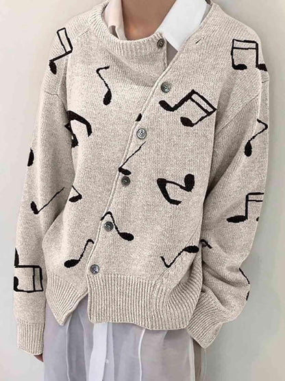Asymmetrical Buttoned Cardigan in 6 Colors - Olive Ave
