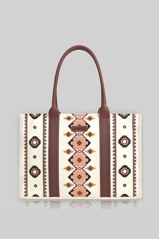 Aztec Leather Shoulder Bag - Olive Ave