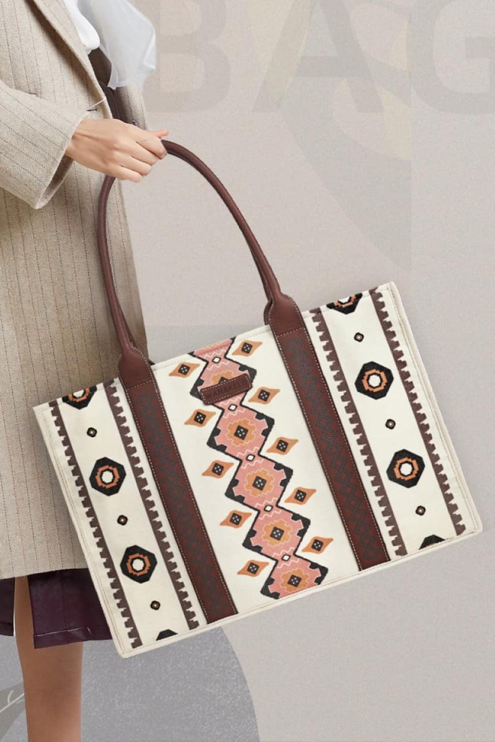 Aztec Leather Shoulder Bag - Olive Ave