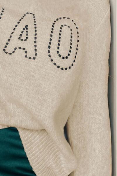 CIAO Dropped Shoulder Sweater - Olive Ave