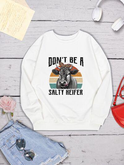 DON'T BE A SALTY HEIFER Sweatshirt in 4 Colors - Olive Ave