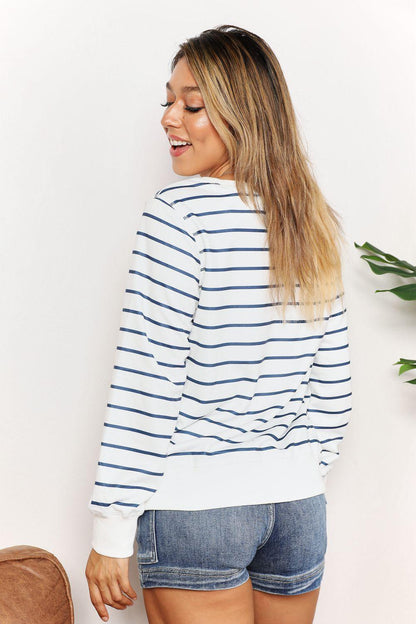 Double Take Striped Top - Olive Ave