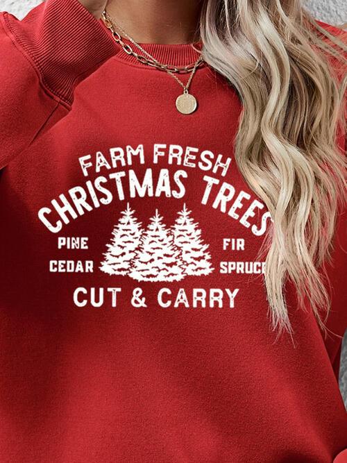 FARM FRESH CHRISTMAS TREES Sweatshirt - Olive Ave