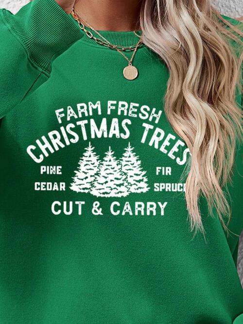 FARM FRESH CHRISTMAS TREES Sweatshirt - Olive Ave