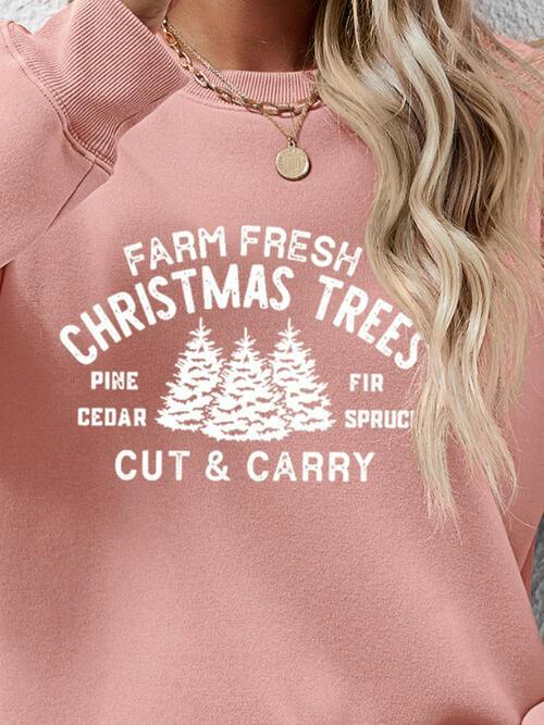 FARM FRESH CHRISTMAS TREES Sweatshirt - Olive Ave