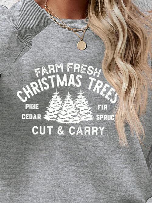 FARM FRESH CHRISTMAS TREES Sweatshirt - Olive Ave