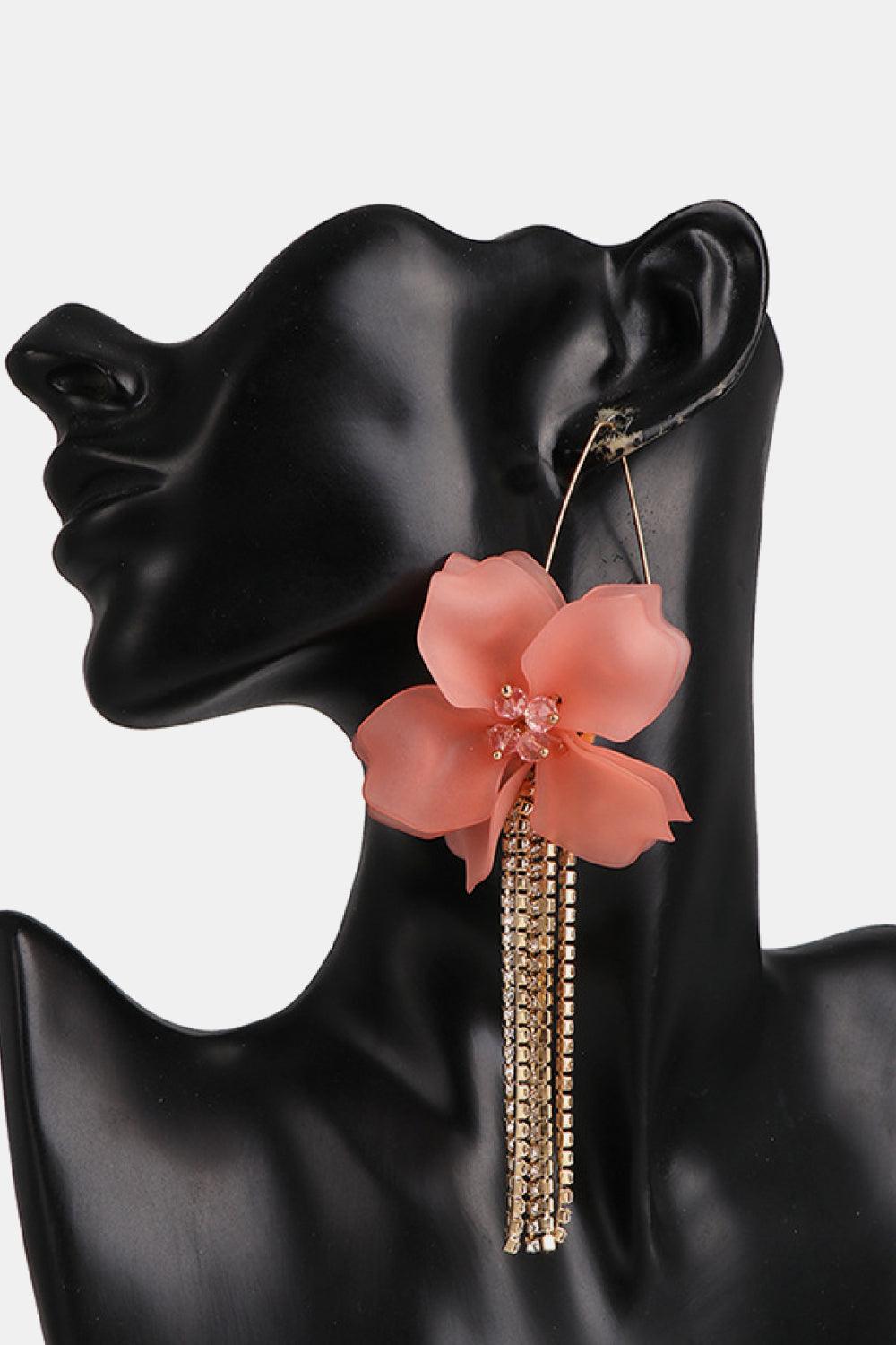 Flower Shape Acrylic Dangle Earrigs - Olive Ave