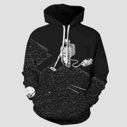 Full Size Astronaut Graphic Hooded Top - Olive Ave