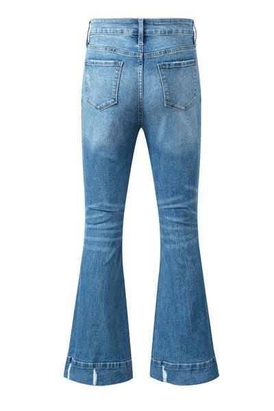 Full Size Cat's Whisker Bootcut Jeans with Pockets - Olive Ave
