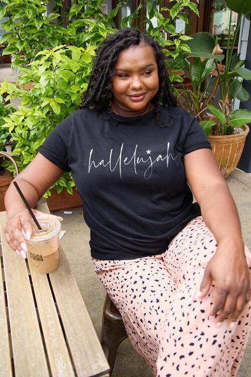 Full Size HALLELUJAH T-Shirt - Olive Ave