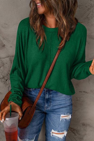 Full Size Long Sleeve T-Shirt in 8 Colors - Olive Ave