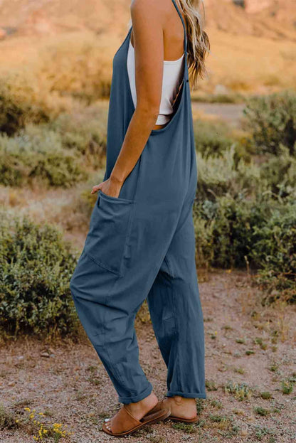 Full Size Sleeveless Pocketed Jumpsuit in 6 Colors - Olive Ave