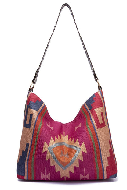 Geometric Canvas Tote Bag - Olive Ave