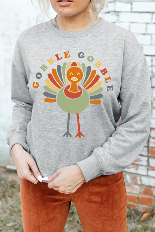 GOBBLE GOBBLE Graphic Sweater - Olive Ave