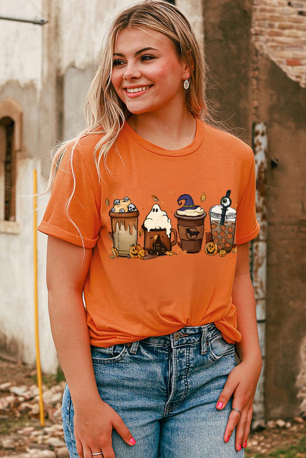 Halloween Cups Graphic T-Shirt - Olive Ave