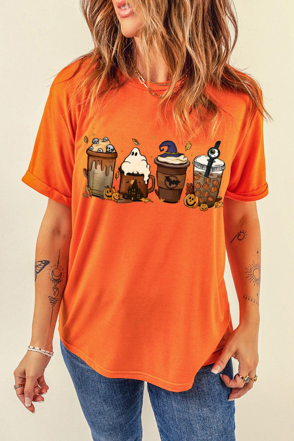 Halloween Cups Graphic T-Shirt - Olive Ave