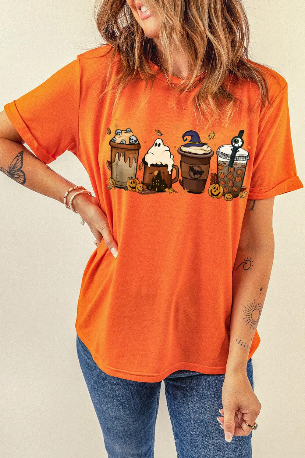 Halloween Cups Graphic T-Shirt - Olive Ave