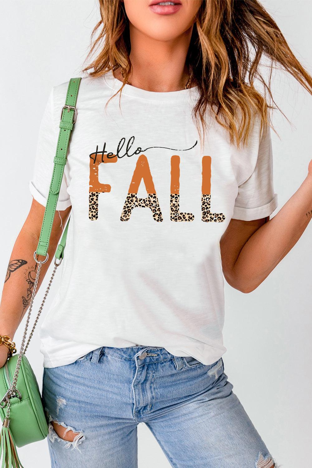 HELLO FALL Graphic Tee - Olive Ave