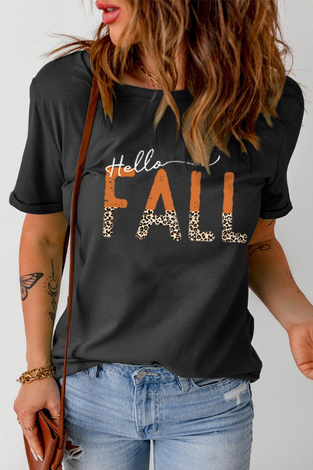 HELLO FALL Graphic Tee - Olive Ave