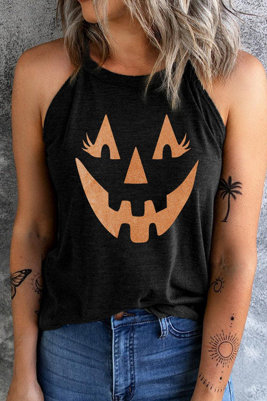 Jack-O'-Lantern Graphic Tank Top - Olive Ave