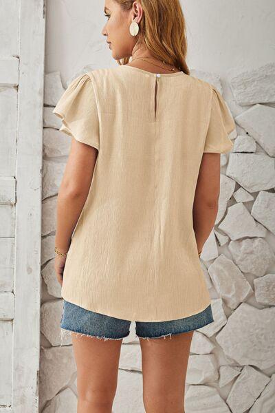 Keyhole Cap Sleeve Top in 5 Colors - Olive Ave