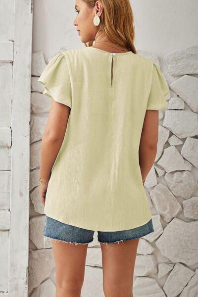 Keyhole Cap Sleeve Top in 5 Colors - Olive Ave