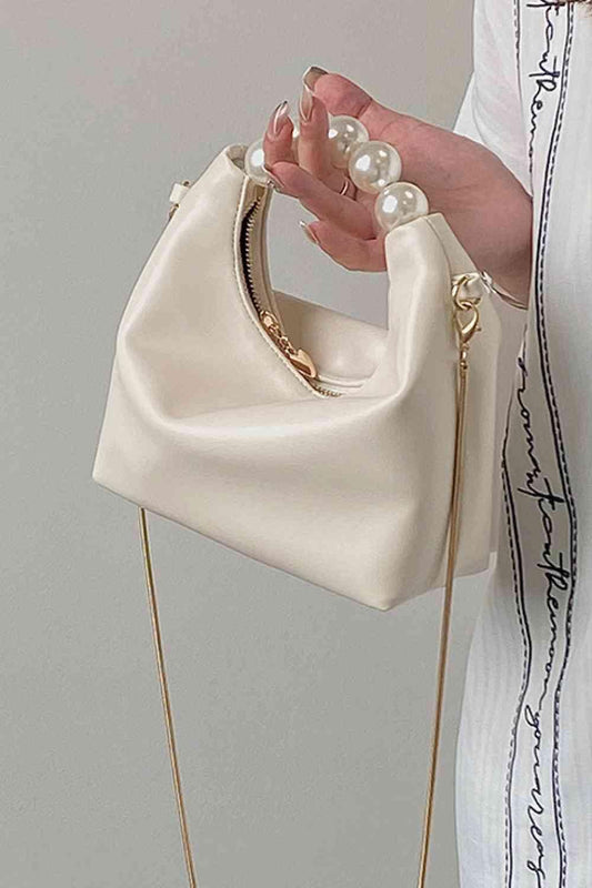Leather Pearl Handbag - Olive Ave