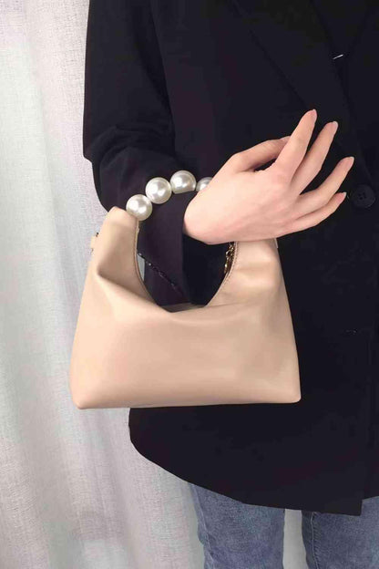 Leather Pearl Handbag - Olive Ave