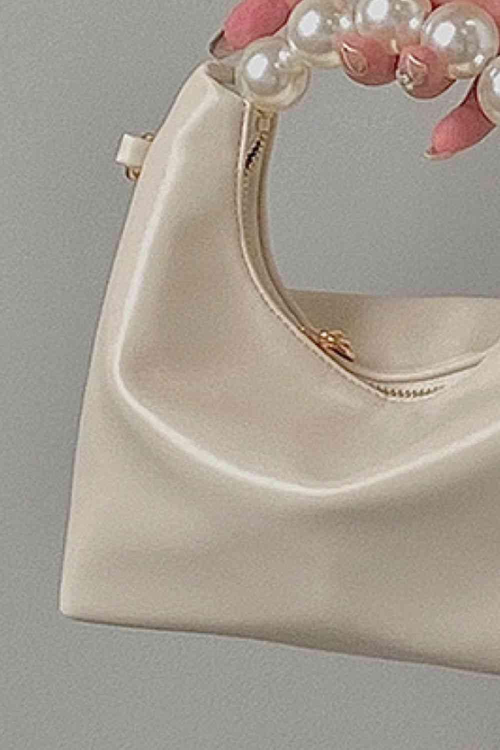 Leather Pearl Handbag - Olive Ave