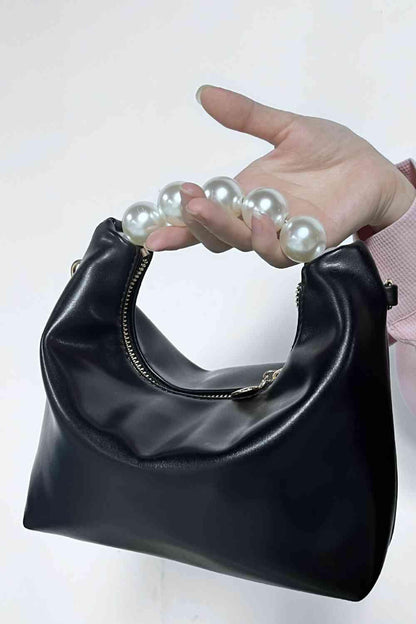 Leather Pearl Handbag - Olive Ave