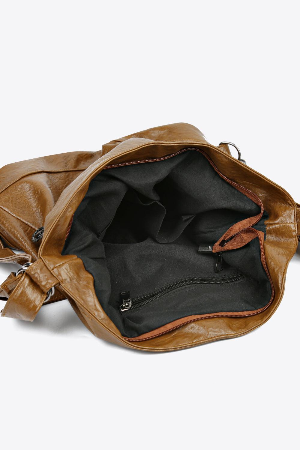 Leather Shoulder Bag - Olive Ave