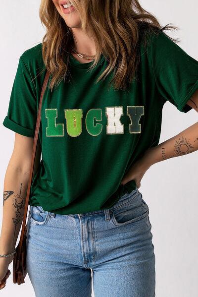 LUCKY Short Sleeve T-Shirt - Olive Ave