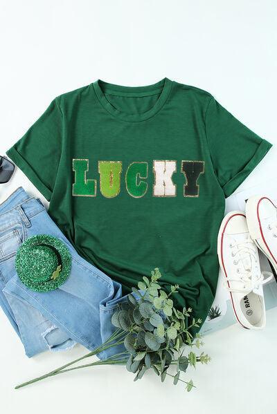 LUCKY Short Sleeve T-Shirt - Olive Ave