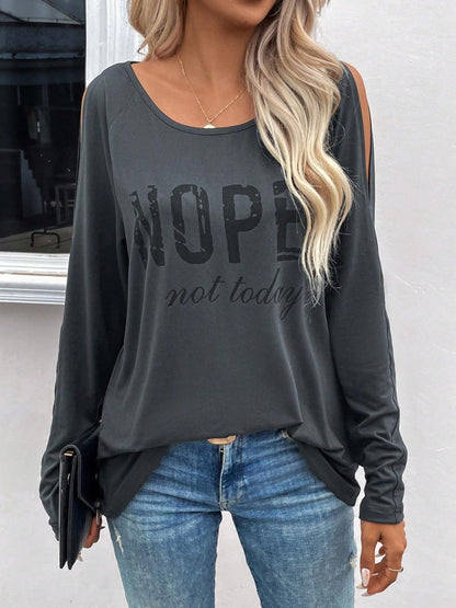 Nope...Not Today Cutout Graphic T-Shirt - Olive Ave